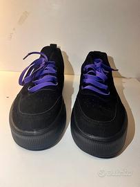 Scarpe Sashion nere con lacci viola – taglia 43