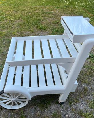 Carrello bar " ROVERGARDEN " con portabottiglie .