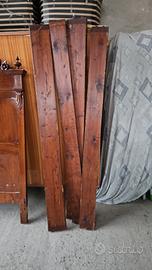 LETTO MATRIMONIALE D'EPOCA IN LEGNO MASSELLO