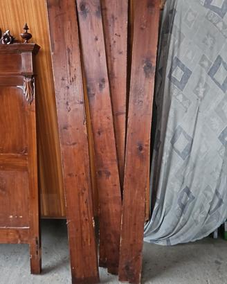LETTO MATRIMONIALE D'EPOCA IN LEGNO MASSELLO