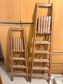 Set due scale a pioli in legno scala