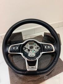 Volante sportivo wolkswagen r line in pelle