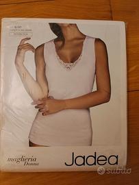 Canotta Jadea nuova  con pizzo Macramè nuova Tg 50
