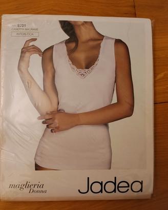 Canotta Jadea nuova  con pizzo Macramè nuova Tg 50