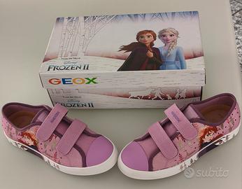 Sneakers bambina in tela Canvas rosa Frozen Disney