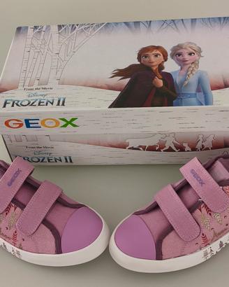 Sneakers bambina in tela Canvas rosa Frozen Disney