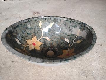 Lavandino da incasso in vetroresina fiore