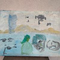 quadro astratto olio su tela