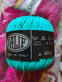 9 Gomitoli Cotone Makò Egiziano Cablé - Turchese 
