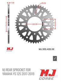 Corona MJ CORSE Yamaha XSR-MT 125 54T
