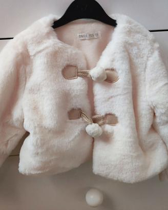 Pelliccia bianca 24 mesi 86 cm