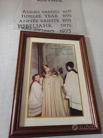 Quadretto souvenir Giubileo 1975 Paolo VI 