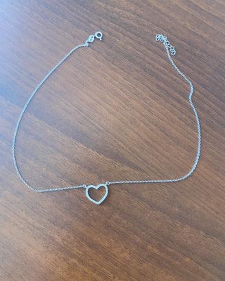 Collana cuore argento