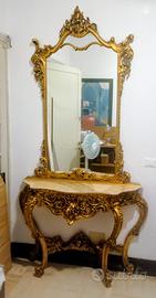 Specchiera con consolle anni ‘60- stile barocco