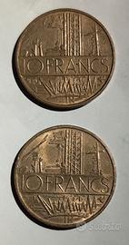 10 franchi francese anni 1976/1977