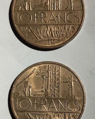 10 franchi francese anni 1976/1977
