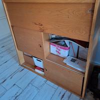 Arr Vintage Libreria in legno chiaro anni 60