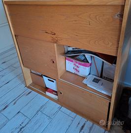 Arr Vintage Libreria in legno chiaro anni 60