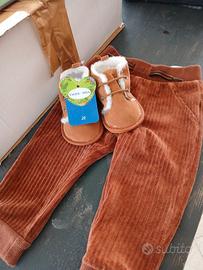scarpe n 20 con etichetta e pantaloni mesi 4 