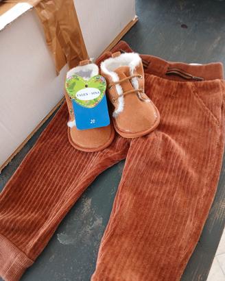 scarpe n 20 con etichetta e pantaloni mesi 4 