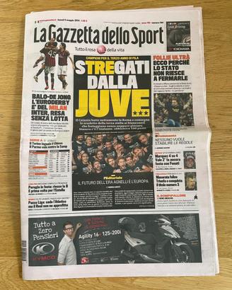 La Gazzetta dello Sport 5 Maggio 2014 Scudetto Juv