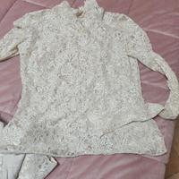 maglia in pizzo glitterato