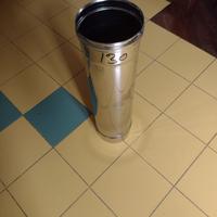 Tubo di acciaio inox fi 13cm e lungo 50 cm. nuovo