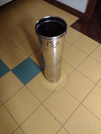 Tubo di acciaio inox fi 13cm e lungo 50 cm. nuovo