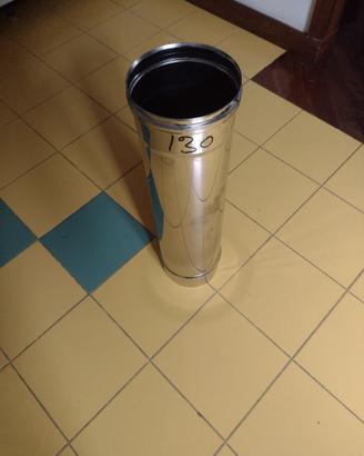 Tubo di acciaio inox fi 13cm e lungo 50 cm. nuovo