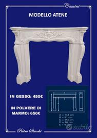 Rivestimento stufa camino gesso polvere di marmo