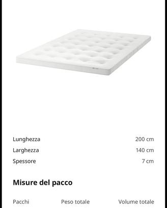 Topper materasso