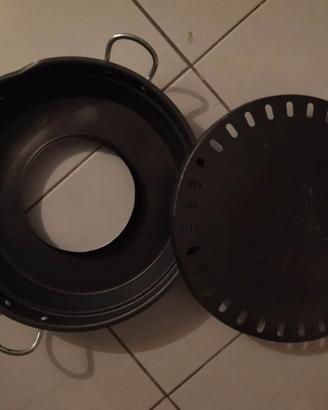 3 Pentola Padella Castagne Fuoco Arrosto o Forno