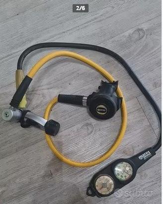 Erogatore subacqueo + consolle manometro bussola