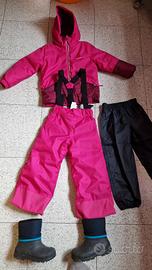 completo  tuta da sci bambina