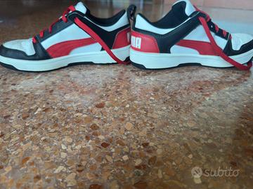 Puma sneakers bianche nere rosse