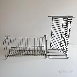 2 Porta CD Ikea VINK vintage in metallo impilabili