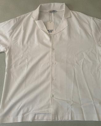 Camicia Bianca Estiva in Lino a maniche corte.
