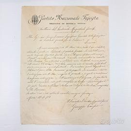 Documento originale del 1923 PNF 1923