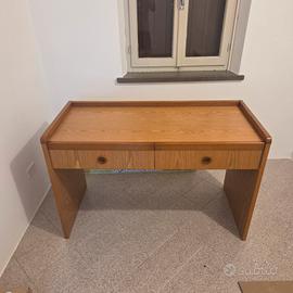 Scrittoio scrivania vintage anni '70 in legno
