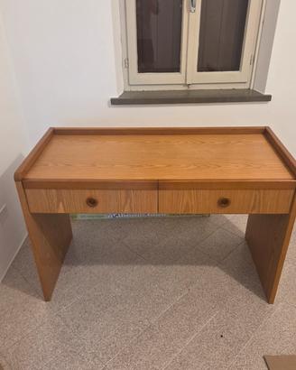 Scrittoio scrivania vintage anni '70 in legno