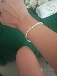 Braccialetto donna vere perle fiume