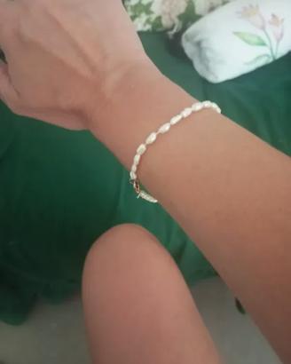 Braccialetto donna vere perle fiume