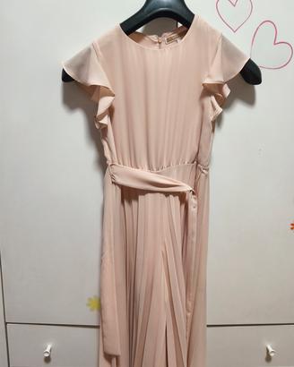 Abito lungo plissé KOCCA bambina – Rosa Cipria – T