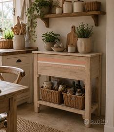 Mobile Dispensa Country Chic Vintage in Legno
