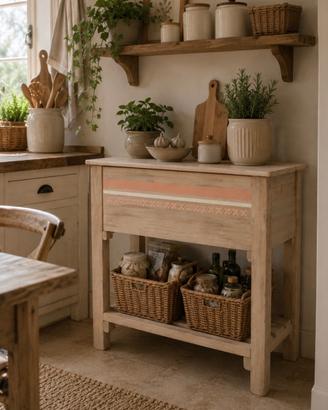 Mobile Dispensa Country Chic Vintage in Legno