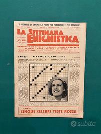 Settimana enigmistica anno 1938