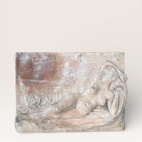 Raro Bassorilievo in terracotta - Ninfa Dormiente