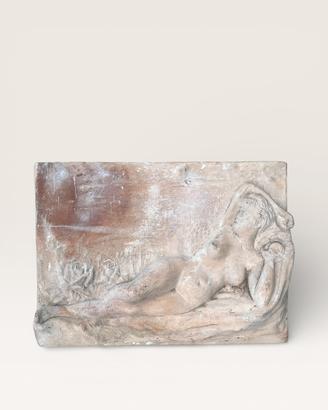 Raro Bassorilievo in terracotta - Ninfa Dormiente