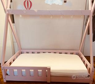 Lettino per bambini design tenda indiana