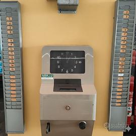 Orologio timbra cartellini anni 60 + porta schede